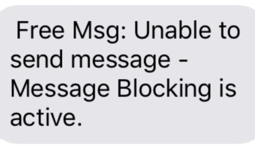 Message Blocking is Active